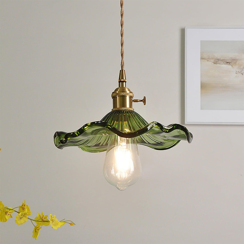 Vintage Glass Pendant Light