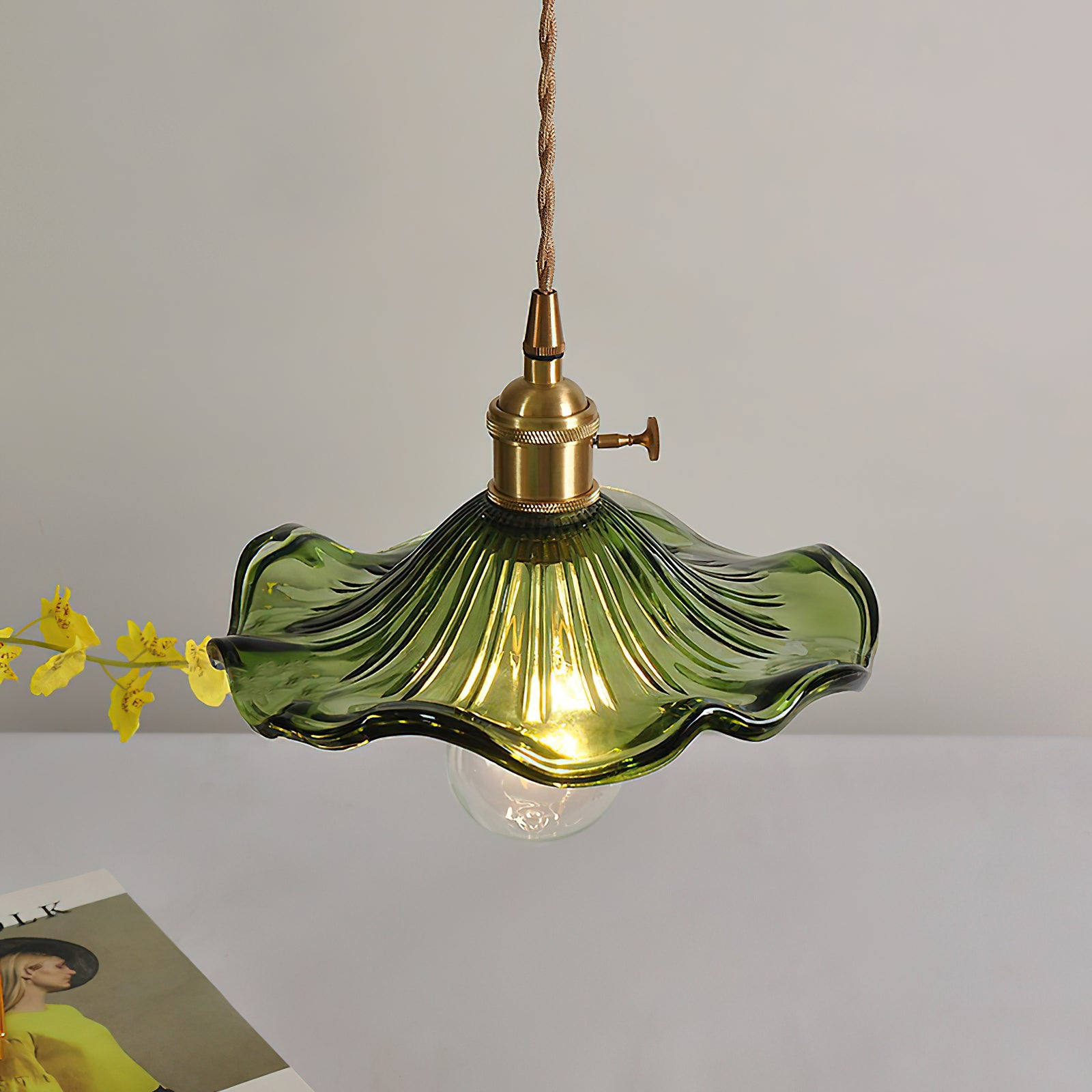 Vintage Glass Pendant Light