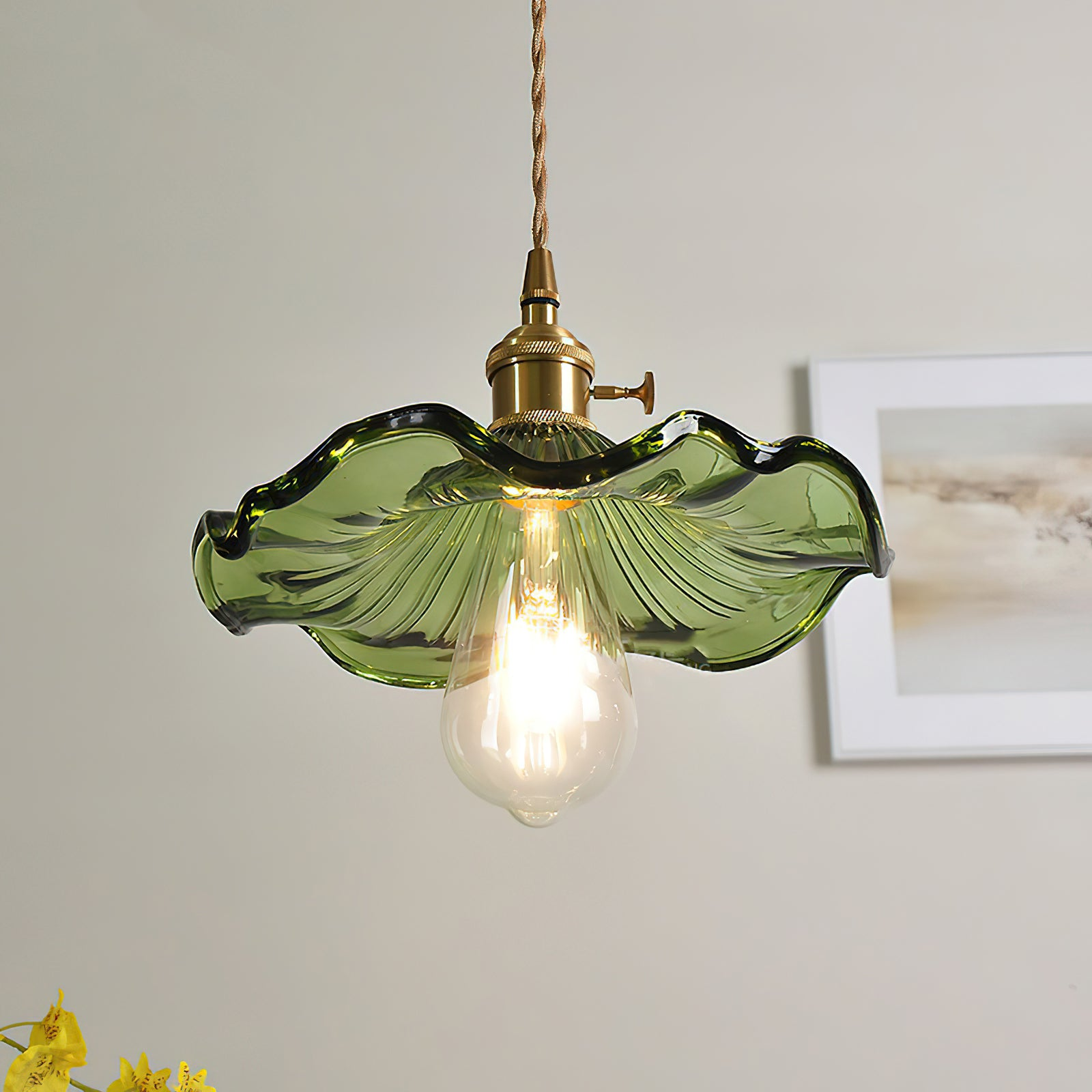Vintage Glass Pendant Light