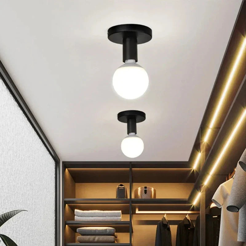 Lámpara de techo empotrada de metal industrial vintage