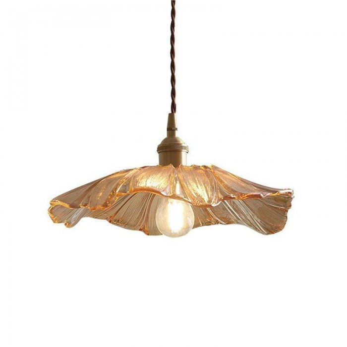Vintage Lotus Glass Pendant Light