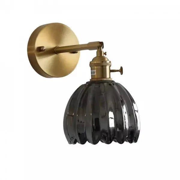Vintage Tulip Glass Wall Sconce Light