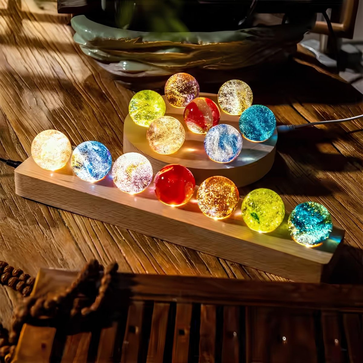 Vortexa | Juego de lámparas de mesa decorativas