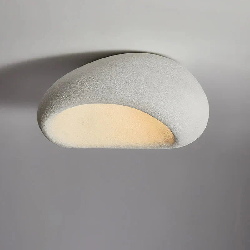 Wabi-Sabi Ceiling Light Fixture – Minimalist Design with Warm White LED Illumination, Durable Resin and Metal, Easy Installation 5