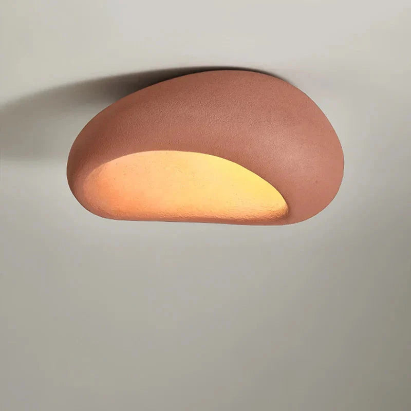 Wabi-Sabi Ceiling Light Fixture – Minimalist Design with Warm White LED Illumination, Durable Resin and Metal, Easy Installation 6