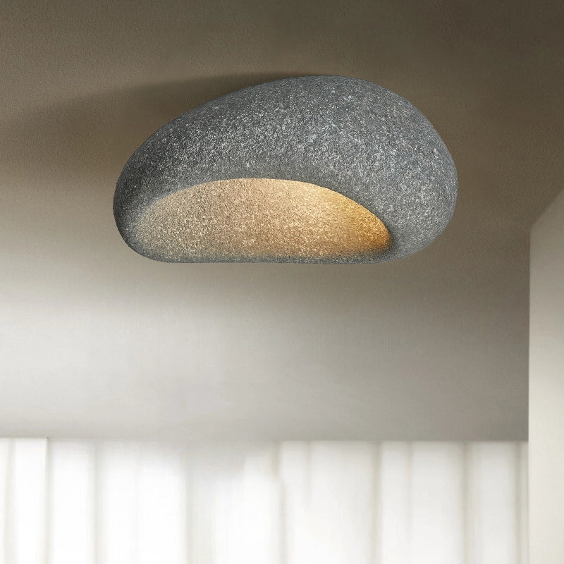 Wabi-Sabi Ceiling Light Fixture – Minimalist Design with Warm White LED Illumination, Durable Resin and Metal, Easy Installation 8