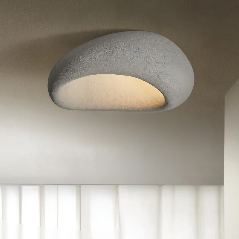 Wabi-Sabi Ceiling Light Fixture – Minimalist Design with Warm White LED Illumination, Durable Resin and Metal, Easy Installation 9