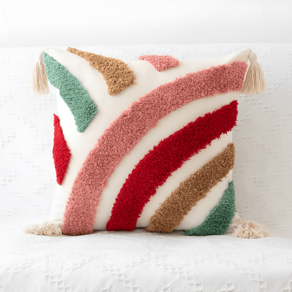 Wavy Checkered Cushion Cover
