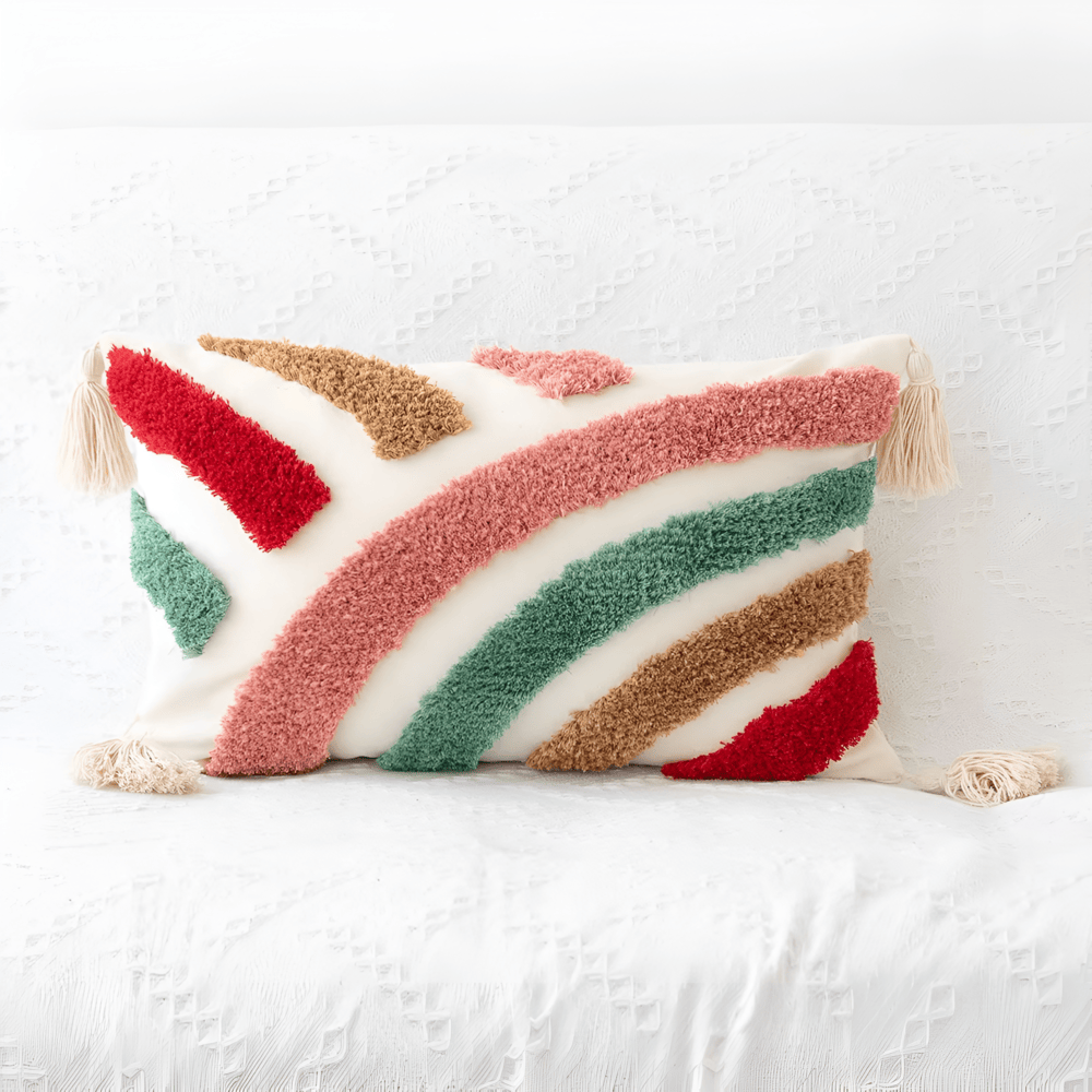 Wavy Checkered Cushion Cover