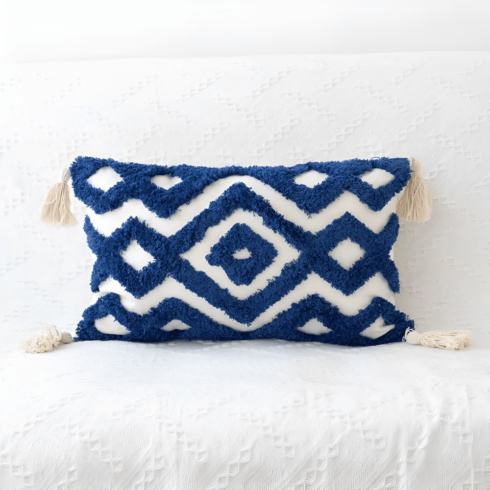 Wavy Checkered Cushion Cover