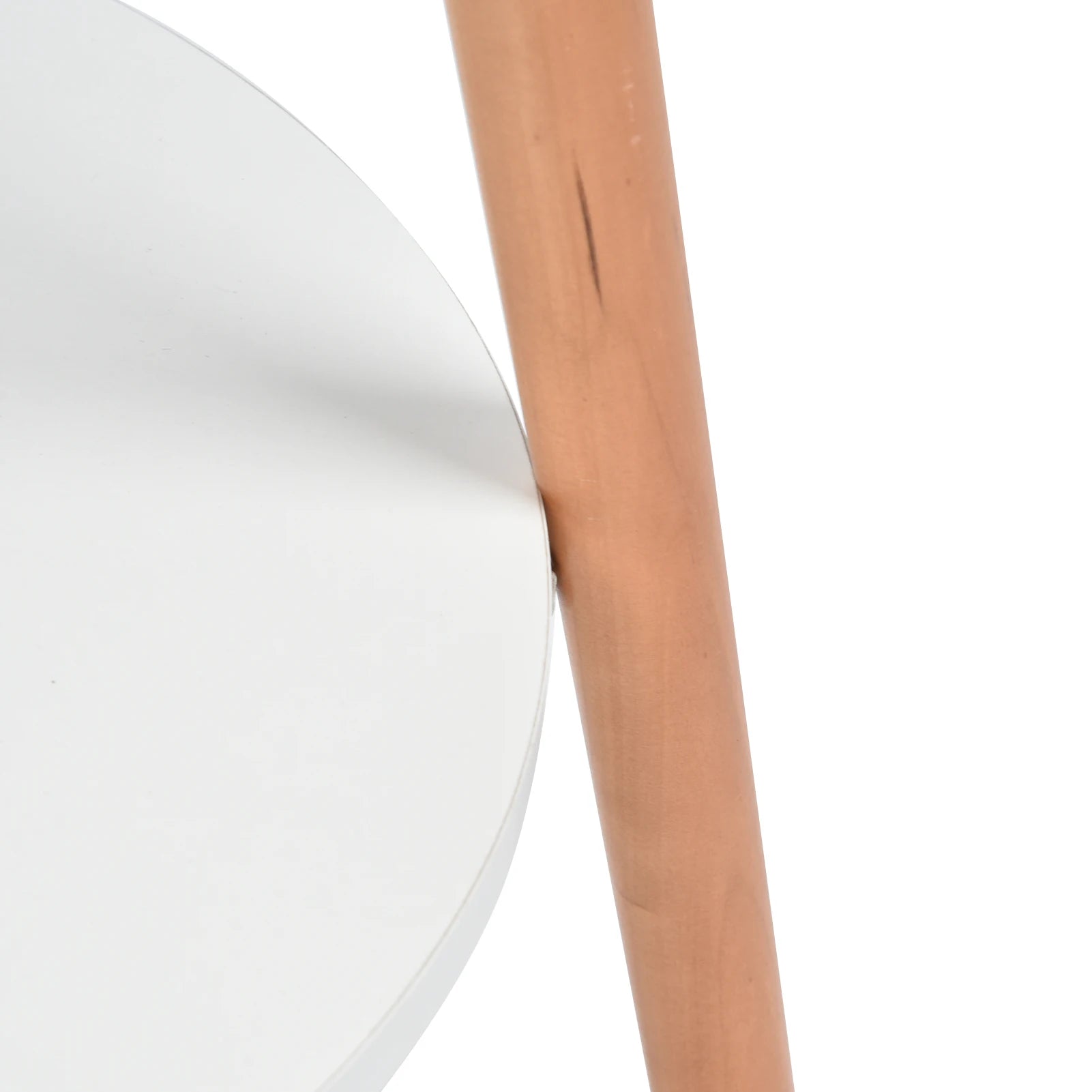 White Compact Side Table with Dual Storage