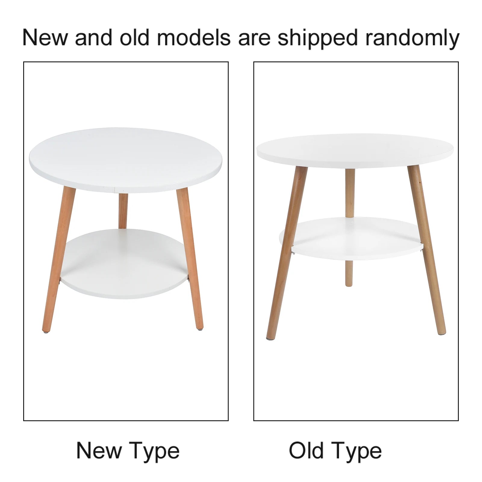 White Compact Side Table with Dual Storage
