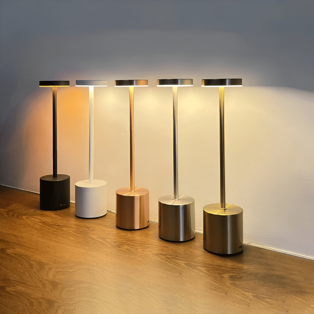 Wireless Retro Table Lamp – Rechargeable Cordless Design