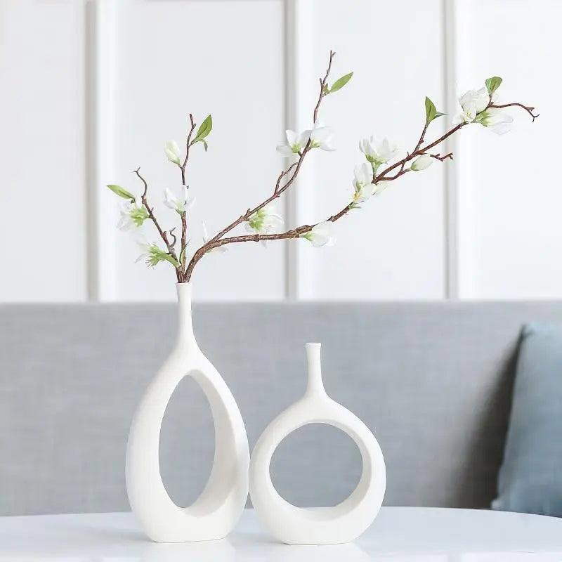 Wistaria Nova | Decorative Flower Vase - Nordic Ceramic Centerpiece 0