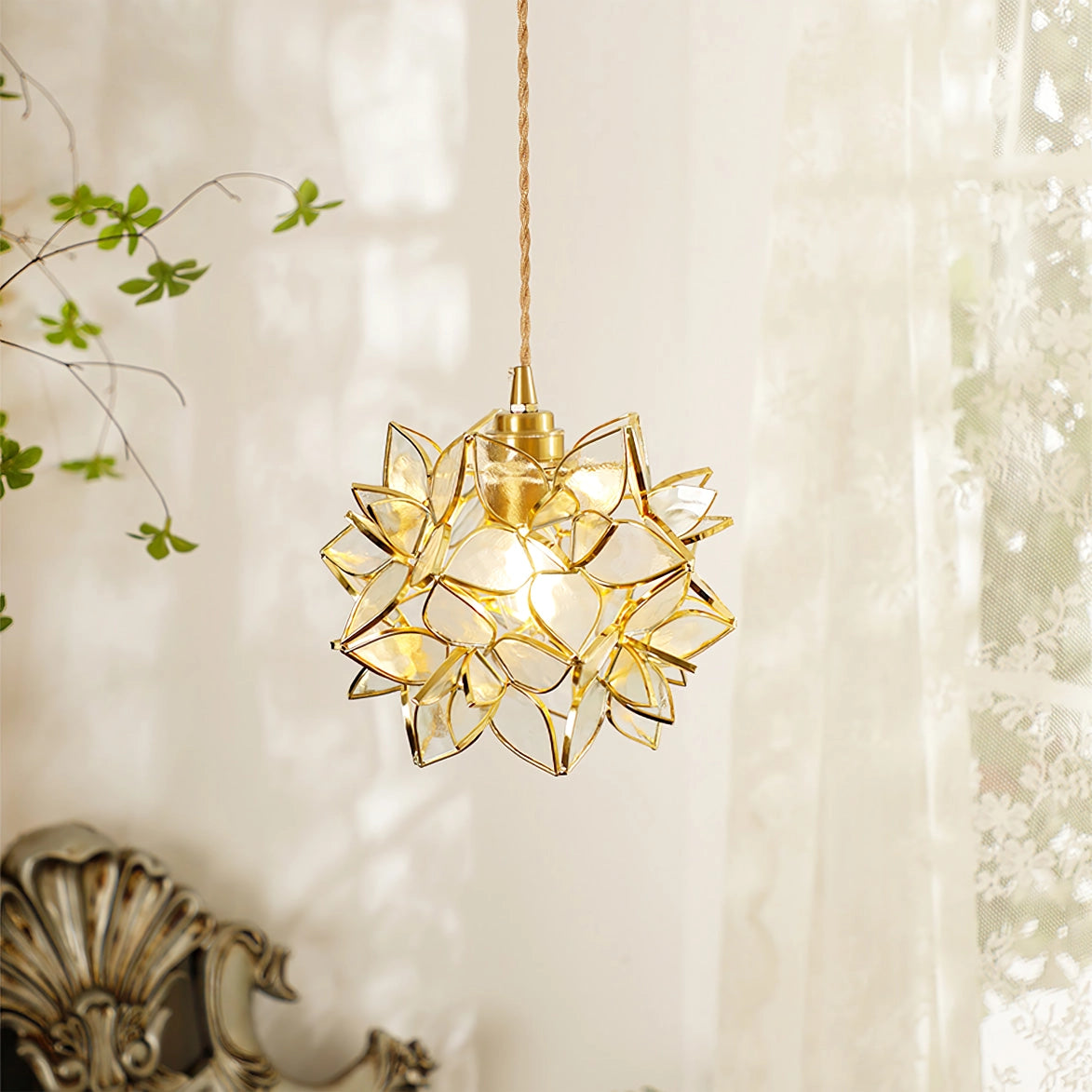 Capiz hangende hanglamp