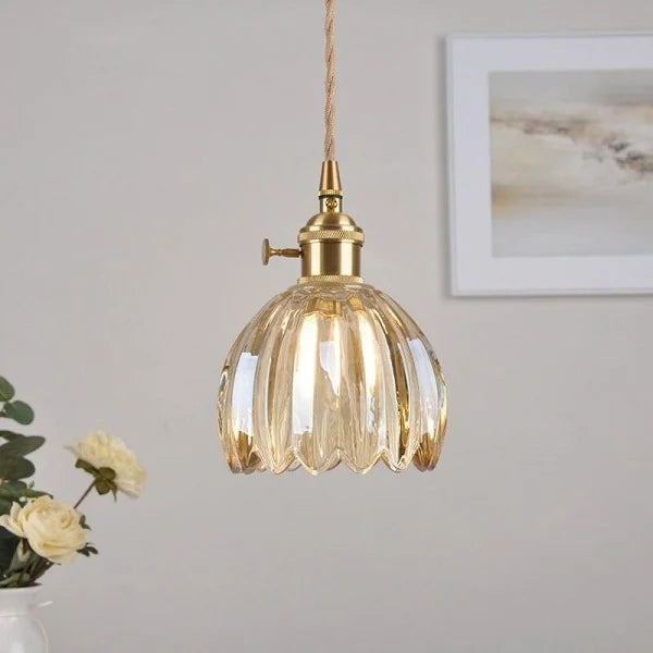 BrightCove | Retro Glass Flower Pendant Lamp