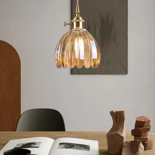 BrightCove | Retro Glass Flower Pendant Lamp