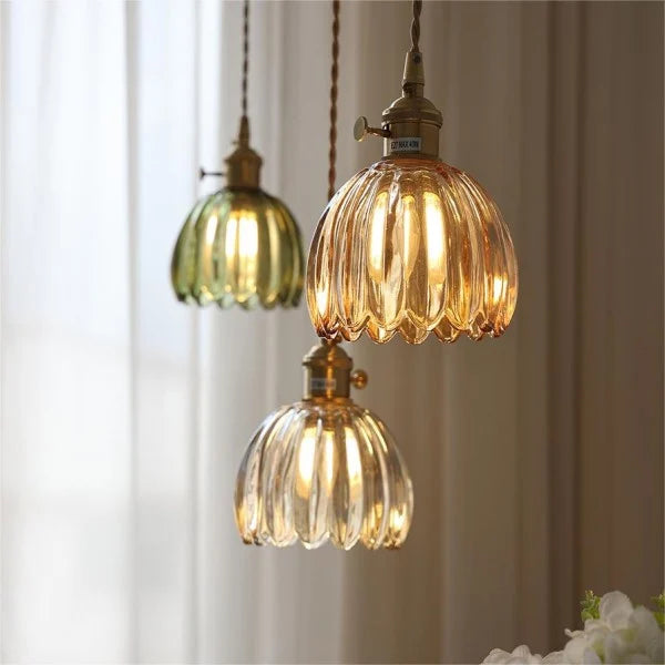 BrightCove | Retro Glass Flower Pendant Lamp