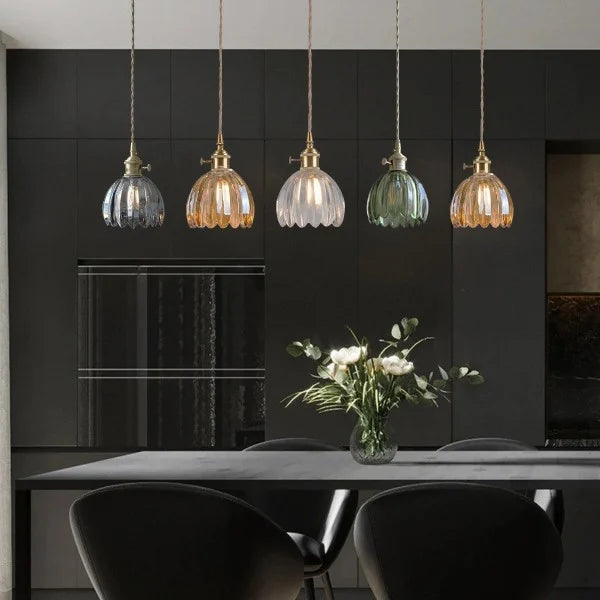 BrightCove | Retro Glass Flower Pendant Lamp
