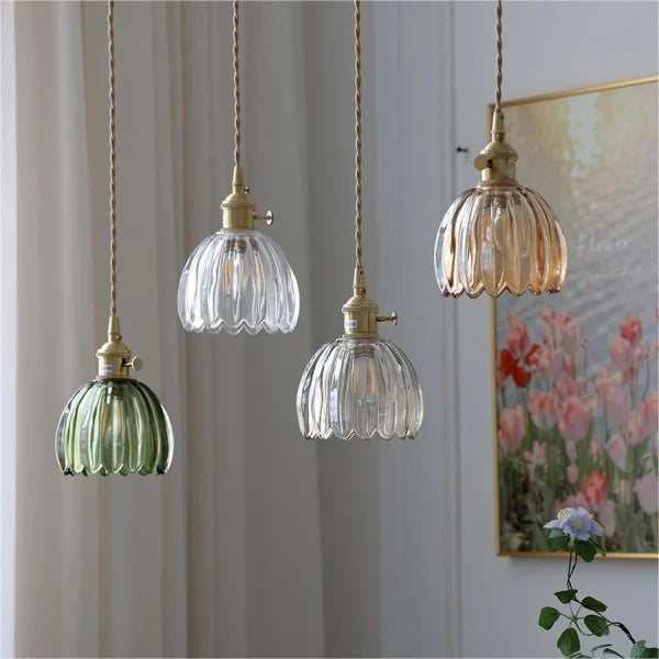 BrightCove | Retro Glass Flower Pendant Lamp