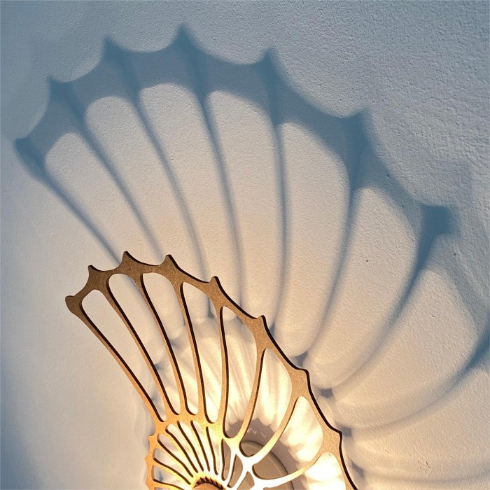GlowTide | Nautilus Shell Design Decorative Wall Light