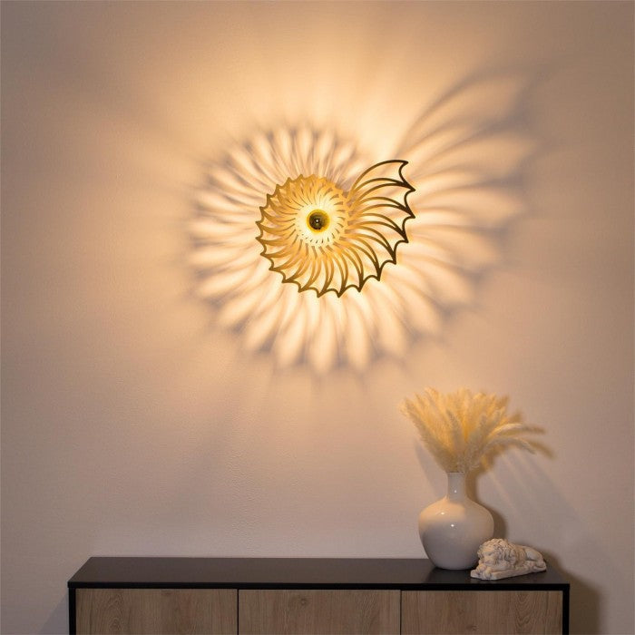 GlowTide | Nautilus Shell Design Decorative Wall Light