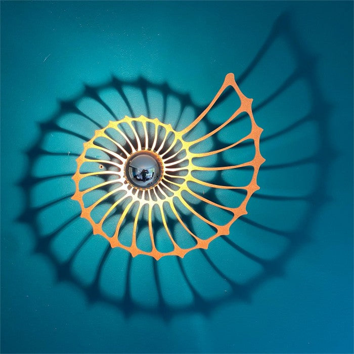 GlowTide | Nautilus Shell Design Decorative Wall Light
