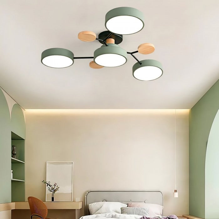 Nordic branched disc LED ceiling light