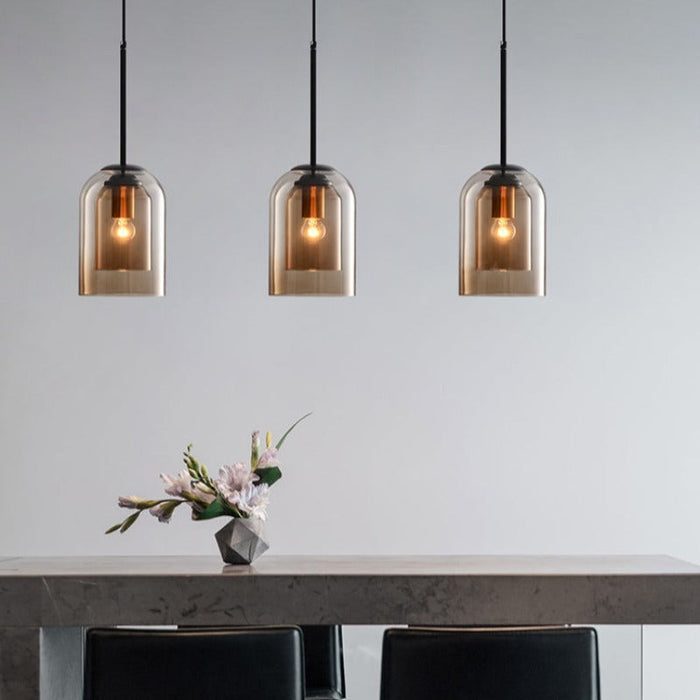 RadiantPulse | Modern Double Glass Pendant Lamps